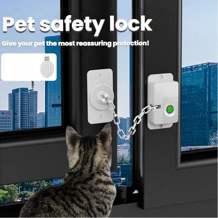 Cadenas intelligent à empreintes digitales avec clé électronique Limiteur d'ouverture de fenêtre pour la sécurité des enfants et des animaux domestiques