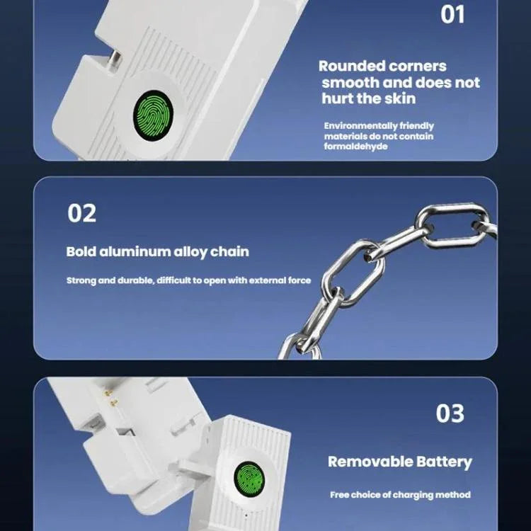 Cadenas intelligent à empreintes digitales avec clé électronique Limiteur d'ouverture de fenêtre pour la sécurité des enfants et des animaux domestiques