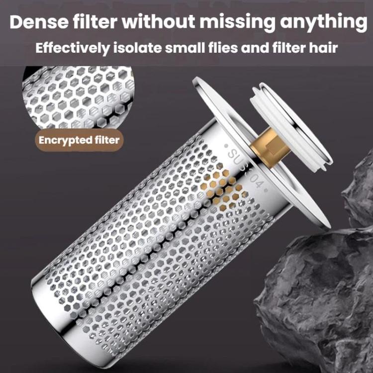 A1 Steel Basket Large Bore Copper Core Drainer Bouncing Core Washbasin 33-55mm Hole Distance Universal Plug Core, Short 8cm, Long 8cm