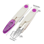 10pcs ciseaux à fil pour point de croix domestique avec couverture transparente, violet, jaune, bleu, rouge