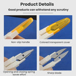 10pcs ciseaux à fil pour point de croix domestique avec couverture transparente, violet, jaune, bleu, rouge