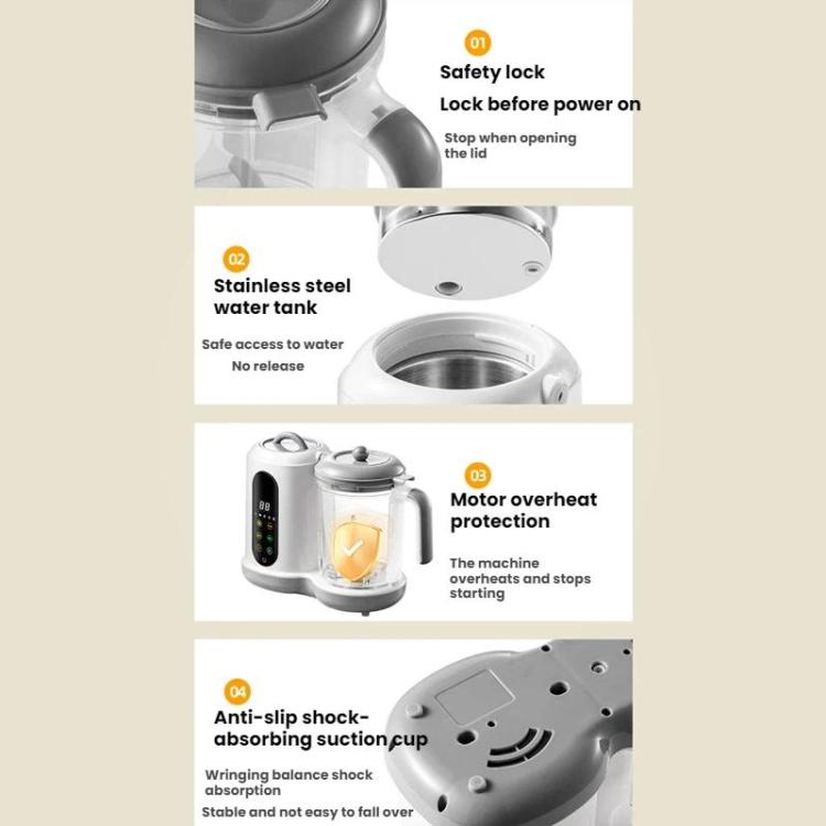 Robot multifonction pour aliments pour bébés avec minuteur entièrement automatique, prise US 110 V, prise EU 220 V, prise UK 220 V