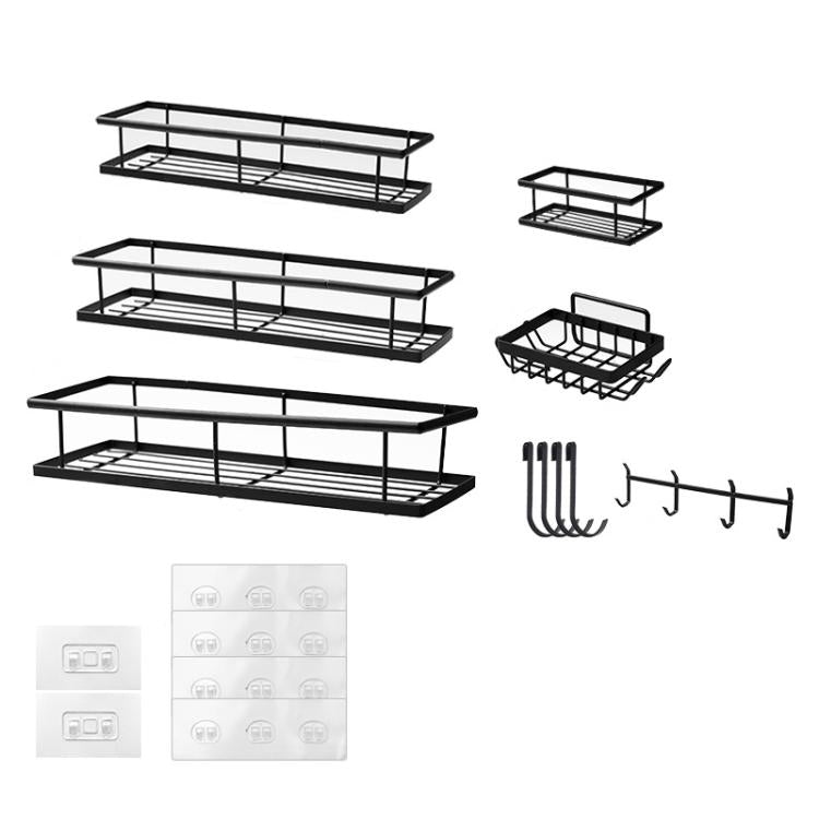 Étagère de rangement murale sans perçage pour articles de toilette de salle de bain