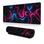 Tapis de souris à texture de lignes abstraites antidérapant pour bureau, gaming, 300x600x2mm, 300x700x2mm, 300x800x2mm, 400x900x2mm