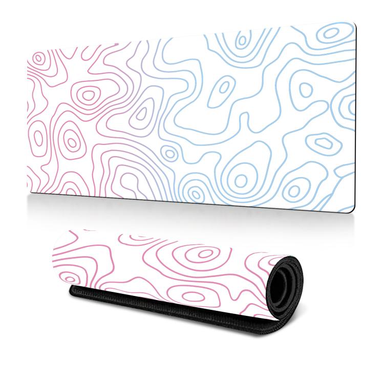 Tapis de souris à texture de lignes abstraites antidérapant pour bureau, gaming, 300x600x2mm, 300x700x2mm, 300x800x2mm, 400x900x2mm