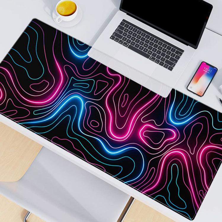 Tapis de souris à texture de lignes abstraites antidérapant pour bureau, gaming, 300x600x2mm, 300x700x2mm, 300x800x2mm, 400x900x2mm