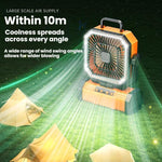 Ventilateur oscillant USB télécommandé portable pour camping