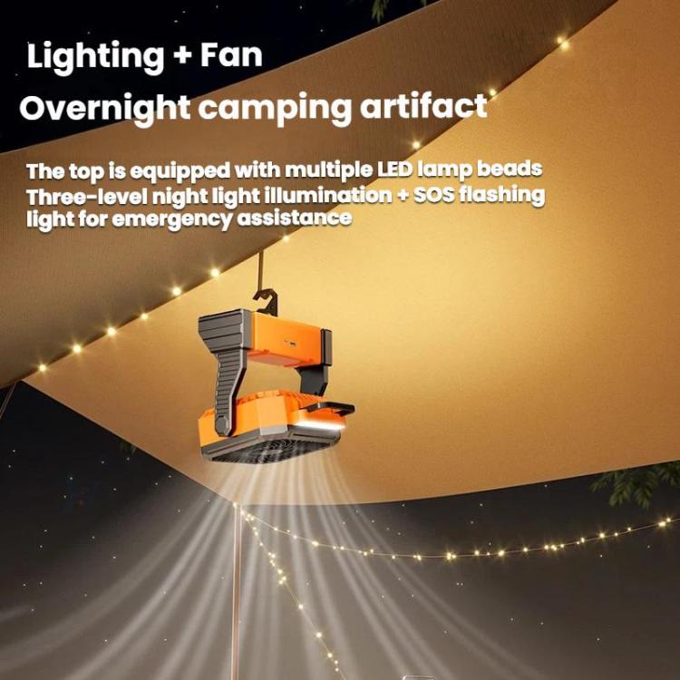 Ventilateur oscillant USB télécommandé portable pour camping