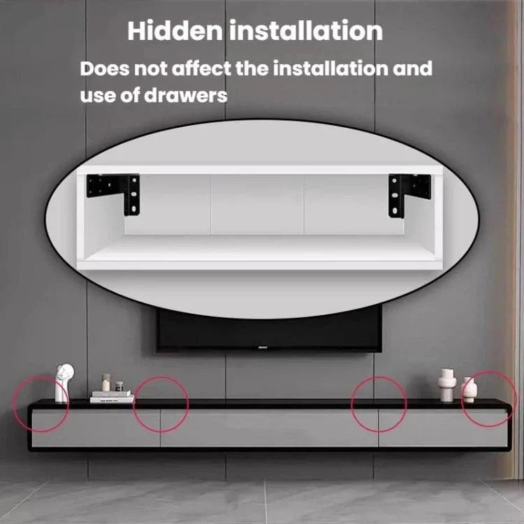 2pcs Support flottant Support de bureau Support mural flottant, Noir 222mm, Noir 282mm, Noir 312mm, Noir 352mm, Noir 432mm, Acier inoxydable 222mm, Acier inoxydable 282mm, Acier inoxydable 312mm, Acier inoxydable 352mm