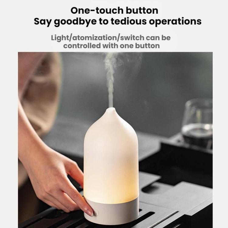 Diffuseur d'aromathérapie humidificateur de brouillard en forme de vase USB avec lumière d'ambiance colorée