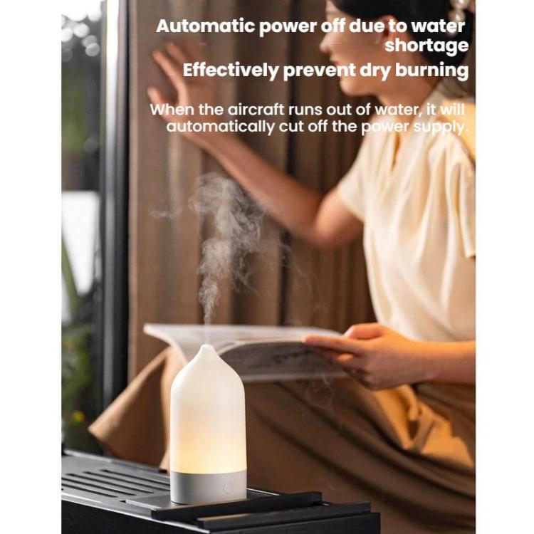 Diffuseur d'aromathérapie humidificateur de brouillard en forme de vase USB avec lumière d'ambiance colorée