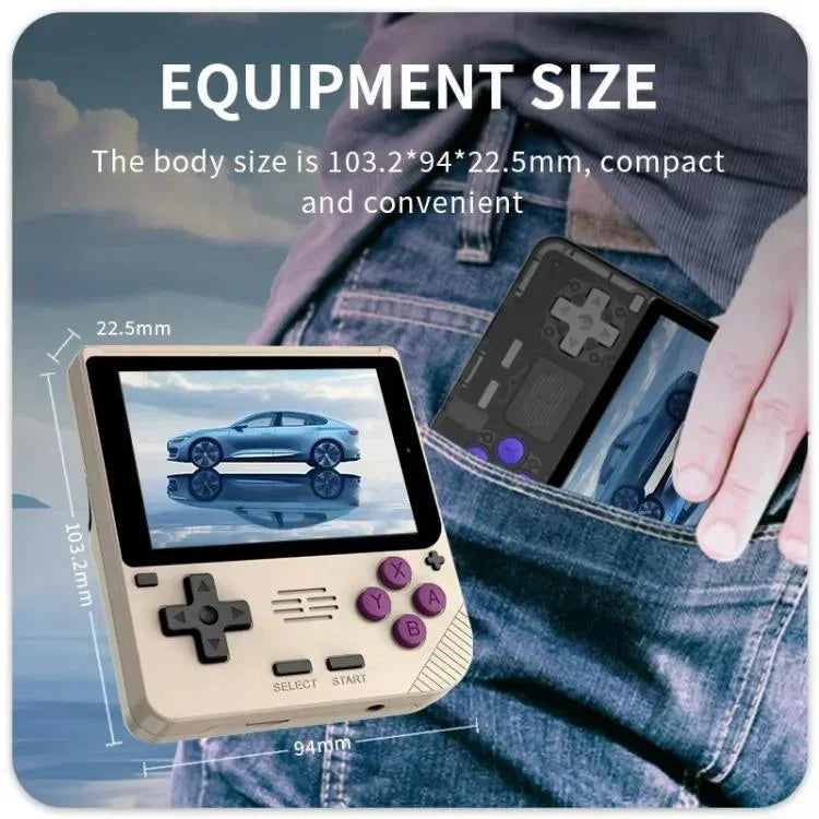 Console de jeu portable rétro POWKIDDY V10, écran IPS OCA 3,5 pouces, quad-core Cortex-A35 1,5 GHz, 64G, 128G