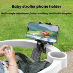 Support de téléphone avec pince sécurisée pour poussettes bébés, Support de téléphone
