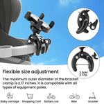 Support de téléphone avec pince sécurisée pour poussettes bébés, Support de téléphone