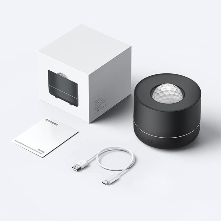 Humidificateur de bureau USB avec projection d'étoiles et lumière d'ambiance colorée à ondulations d'eau