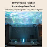 Humidificateur de bureau USB avec projection d'étoiles et lumière d'ambiance colorée à ondulations d'eau