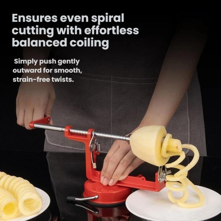 Coupe-pommes de terre torsadées manuel, machine à frites en spirale pour frites croustillantes et ondulées, coupe-pommes de terre torsadées