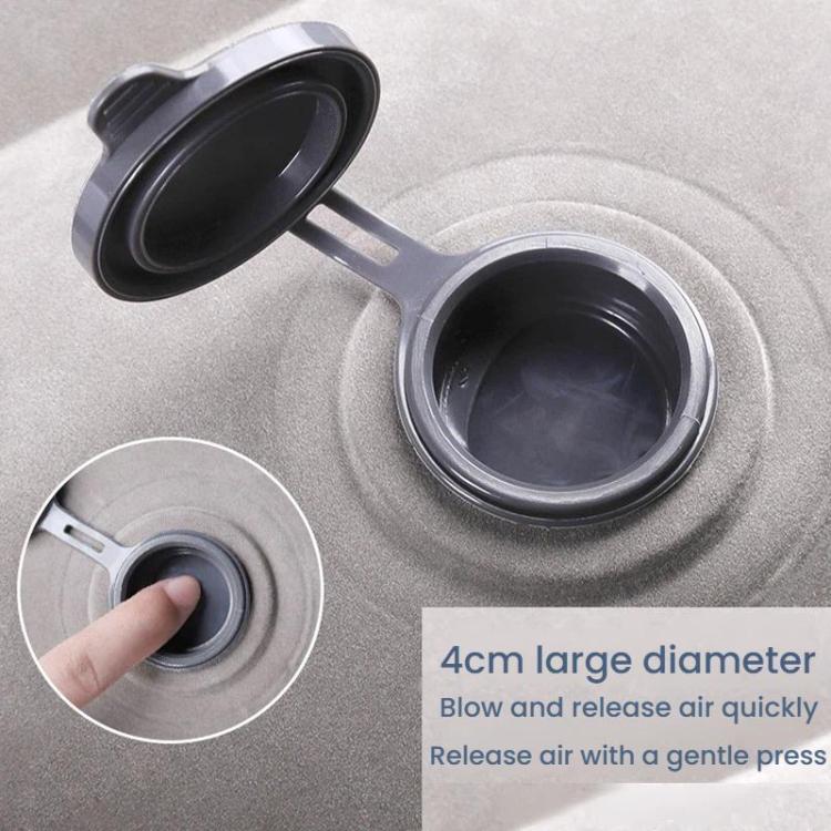 TRAELSKY Pouf gonflable en PVC floqué Repose-pieds pour avion, train, voiture Repose-pieds de bureau avec sac gonflable, 2 couches, 3 couches, Hauteur réglable Double valve