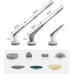 Brosse de Nettoyage Électrique Extensible 7-en-1, Nettoyeur Multi-surfaces pour Salle de Bain, Cuisinière, Voiture et Carrelage
