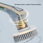 Brosse de Nettoyage Électrique Extensible 7-en-1, Nettoyeur Multi-surfaces pour Salle de Bain, Cuisinière, Voiture et Carrelage