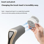 Brosse de Nettoyage Électrique Extensible 7-en-1, Nettoyeur Multi-surfaces pour Salle de Bain, Cuisinière, Voiture et Carrelage