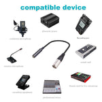 Câble adaptateur audio 6,35 mm femelle vers XLR mâle et 1/4 pouce TRS, 6,35 mm femelle vers XLR mâle