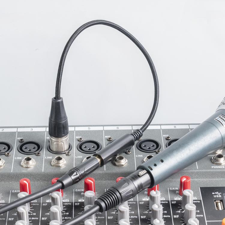 Câble adaptateur audio 6,35 mm femelle vers XLR mâle et 1/4 pouce TRS, 6,35 mm femelle vers XLR mâle