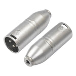 Adaptateur audio boîtier métal 3,5 mm femelle 1/8 TRS vers Carnott mâle XLR mâle
