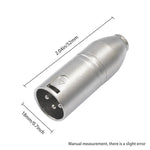 Adaptateur audio boîtier métal 3,5 mm femelle 1/8 TRS vers Carnott mâle XLR mâle
