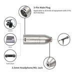 Adaptateur audio boîtier métal 3,5 mm femelle 1/8 TRS vers Carnott mâle XLR mâle