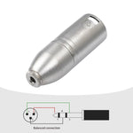 Adaptateur audio boîtier métal 3,5 mm femelle 1/8 TRS vers Carnott mâle XLR mâle