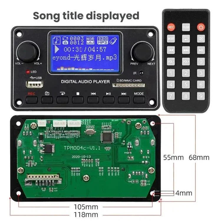 Décodeur Bluetooth MP3 USB, lecteur audio FIHI sans perte, TPM157