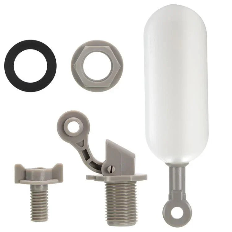 Mini valve flotteur en plastique pour aquariums/humidificateurs/petits réservoirs d'eau, 1/2 pouce/20mm noir, 1/2 pouce/20mm gris, 1/2 pouce/20mm avec verrouillage réglable, 3/4 pouce/25mm noir, 3/4 pouce/25mm gris