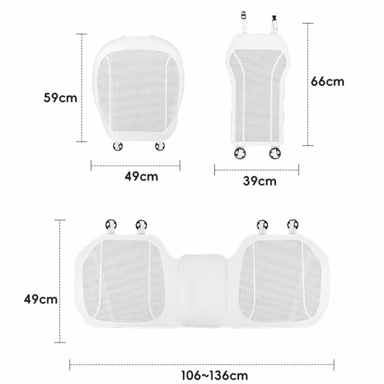 Ventilated Perforated Breathable Car Seat Cushion Universal Back Seat Cover For 5-Seater Cars, Front Seat Cushion Black, Front Seat Cushion Red, Front Seat Cushion Brown, Backrest Cushion Black, Backrest Cushion Red, Backrest Cushion Brown             ...