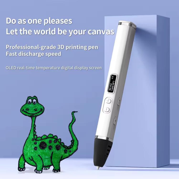 Kit de stylo d'impression 3D avec corps détachable, écran OLED HD et contrôle précis de la température – 3 vitesses réglables, sans prise, prise US, prise EU