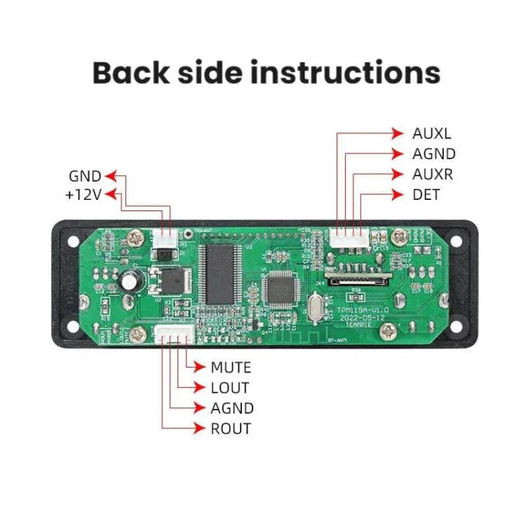 Module décodeur Bluetooth MP3, modification de carte pour lecteur audio de voiture, TPM119A