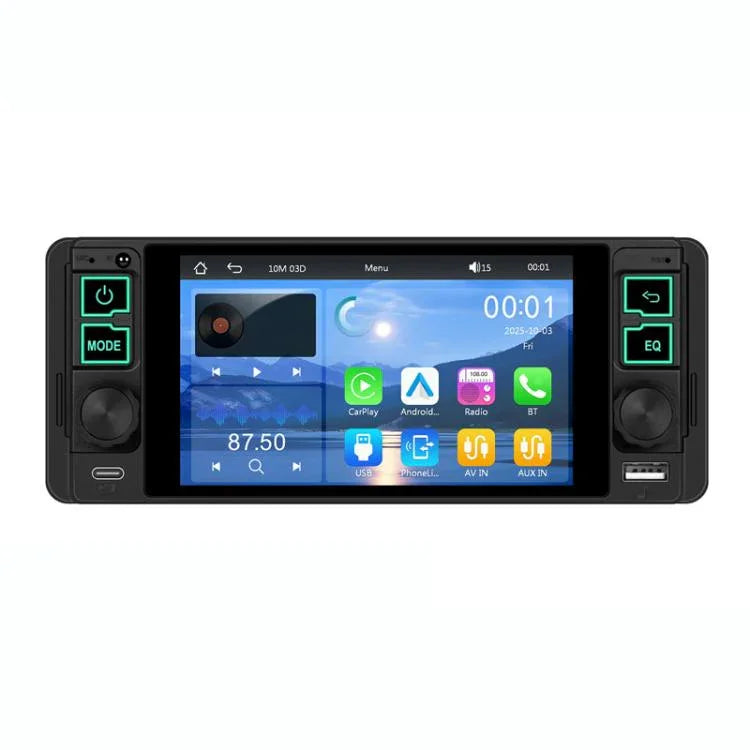 Lecteur MP5 universel à écran horizontal de 5,1 pouces avec fonction Carplay sans fil et caméra 12 lumières intégrée, Standard, Standard