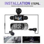 Caméra DVR de voiture 3 pouces 2K avec enregistrement quadruple WIFI, enregistreur de voiture HD avec capteur de gravité 1080P, L5942