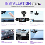 Caméra DVR de voiture 3 pouces 2K avec enregistrement quadruple WIFI, enregistreur de voiture HD avec capteur de gravité 1080P, L5942