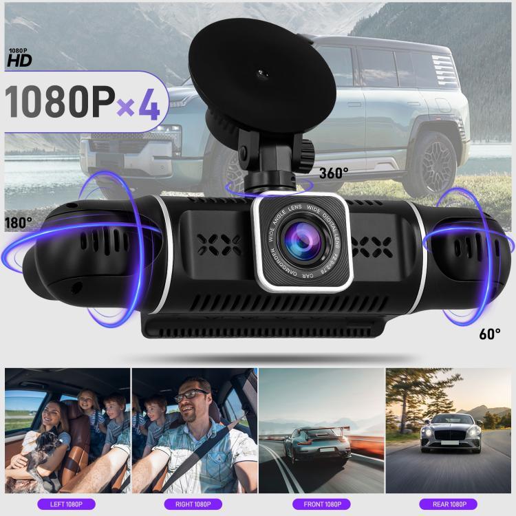 Caméra DVR de voiture 3 pouces 2K avec enregistrement quadruple WIFI, enregistreur de voiture HD avec capteur de gravité 1080P, L5942