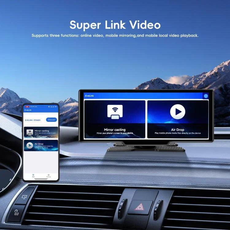 Enregistreur de voiture 4K HD, navigateur de voiture, moniteur central de voiture Carplay, A4473
