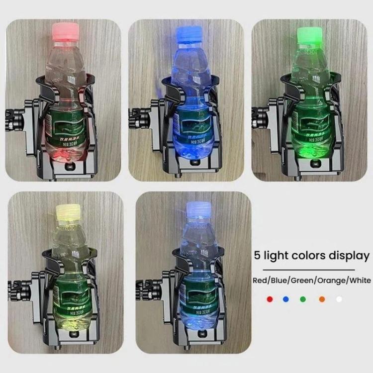 Porte-gobelet de vélo avec éclairage ambiant 5 couleurs, cage pour bouteille d'eau moto Kewig SHJ-2