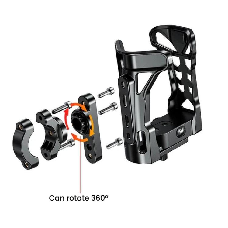 Porte-gobelet de vélo avec éclairage ambiant 5 couleurs, cage pour bouteille d'eau moto Kewig SHJ-2
