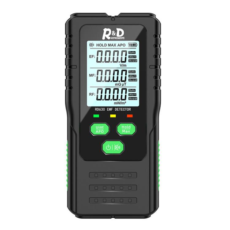 R&D INSTRUMENTS RD630 Détecteur de champ électrique, champ magnétique et RF 3 en 1 Testeur de rayonnement électromagnétique, RD630