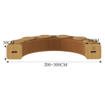 Banc en papier accordéon extensible Fauteuil pliant Tabouret d'entrée, Hauteur 30cm 3 places Marron, Hauteur 30cm 6 places Marron, Hauteur 30cm 9 places Marron, Hauteur 44cm 3 places Marron, Hauteur 44cm 6 places Marron, Hauteur 44cm 9 places Marron