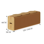Banc en papier accordéon extensible Fauteuil pliant Tabouret d'entrée, Hauteur 30cm 3 places Marron, Hauteur 30cm 6 places Marron, Hauteur 30cm 9 places Marron, Hauteur 44cm 3 places Marron, Hauteur 44cm 6 places Marron, Hauteur 44cm 9 places Marron