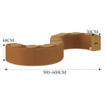 Banc en papier accordéon extensible Fauteuil pliant Tabouret d'entrée, Hauteur 30cm 3 places Marron, Hauteur 30cm 6 places Marron, Hauteur 30cm 9 places Marron, Hauteur 44cm 3 places Marron, Hauteur 44cm 6 places Marron, Hauteur 44cm 9 places Marron