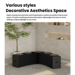 Banc en papier accordéon extensible Fauteuil pliant Tabouret d'entrée, Hauteur 30cm 3 places Marron, Hauteur 30cm 6 places Marron, Hauteur 30cm 9 places Marron, Hauteur 44cm 3 places Marron, Hauteur 44cm 6 places Marron, Hauteur 44cm 9 places Marron