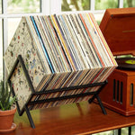 Support de rangement de disques vinyles et de magazines en fer pour bibliothèque de bureau, en fer
