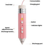 Stylo d'impression 3D rechargeable FUNJOY CH415-14 avec voyant lumineux Stylo 3D stéréo basse température pour enfants, Rose+4 rouleaux, Rose+14 rouleaux, Bleu+4 rouleaux, Bleu+14 rouleaux, Violet+4 rouleaux, Violet+14 rouleaux